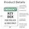 Signmission Key Box For Police And EMS Only, 18 in W x Rectangle, Plastic OS-2PACK-EM-P-1824-V-10458 - alternate 2